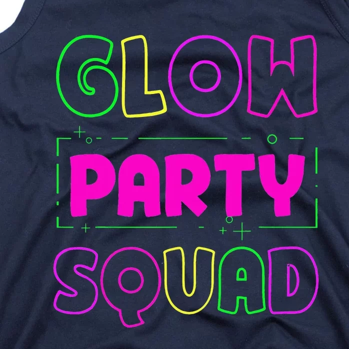 Glow Party Squad Neon Lights Party Lover Tank Top