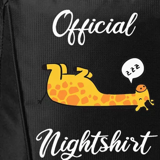 Giraffe Pet Sleepshirt Nightwear Nightshirt Sleep Pajama City Backpack