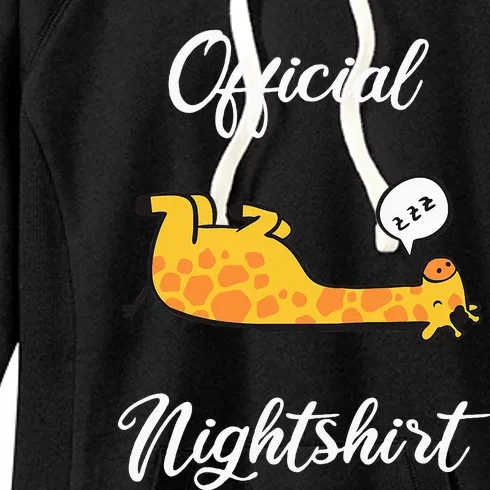 Giraffe Pet Sleepshirt Nightwear Nightshirt Sleep Pajama Women's Fleece Hoodie