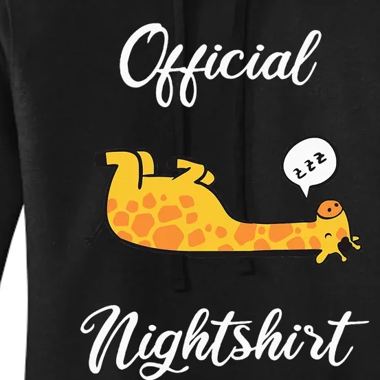 Giraffe Pet Sleepshirt Nightwear Nightshirt Sleep Pajama Women's Pullover Hoodie