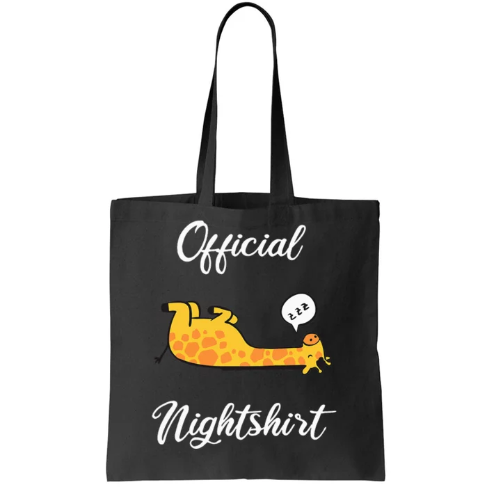 Giraffe Pet Sleepshirt Nightwear Nightshirt Sleep Pajama Tote Bag