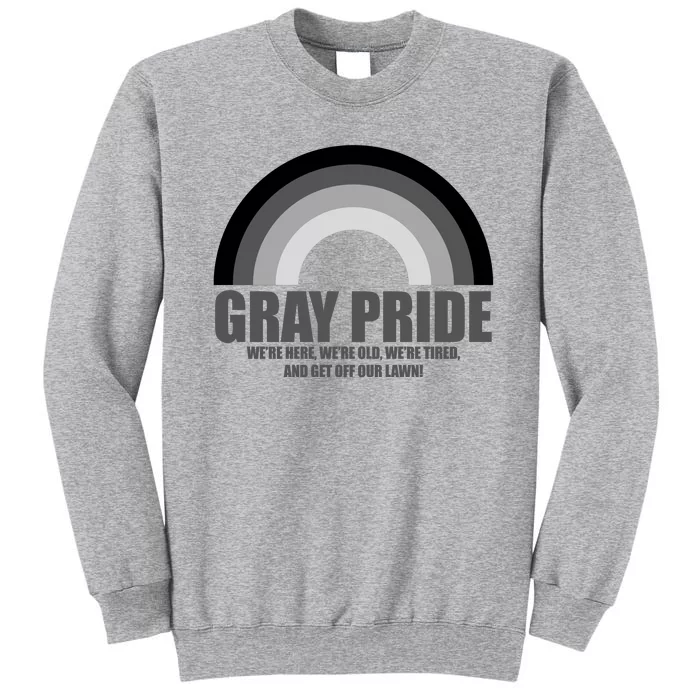 Gray Pride Senior Citizen Funny LGBTQ Tall Sweatshirt