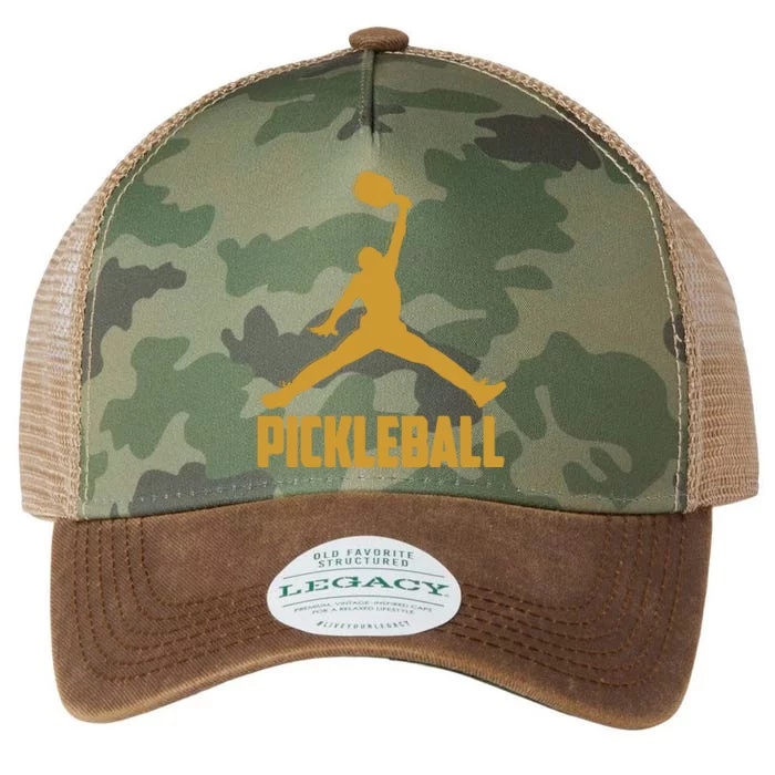 Gold Pickleball Sports Logo Legacy Tie Dye Trucker Hat