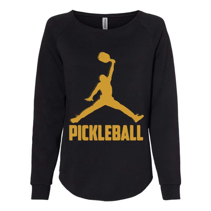 Gold Pickleball Sports Logo Womens California Wash Sweatshirt