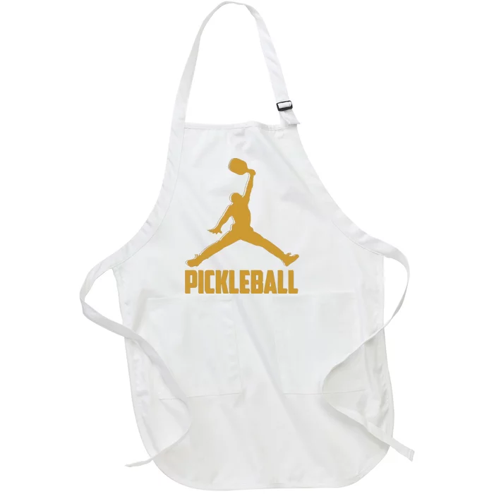 Gold Pickleball Sports Logo Full-Length Apron With Pocket