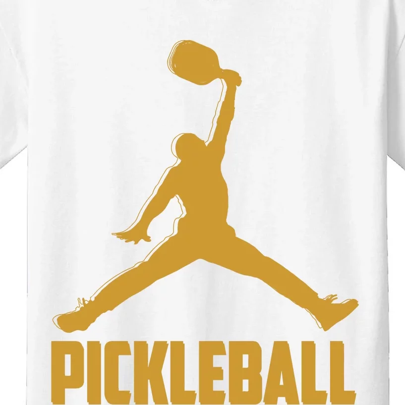 Gold Pickleball Sports Logo Kids T-Shirt