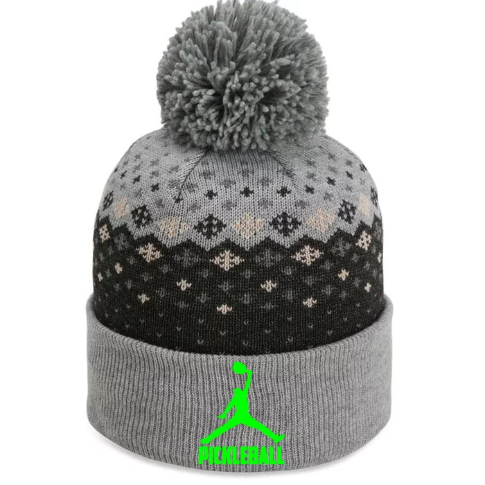 Green Pickleball Sports Logo The Baniff Cuffed Pom Beanie