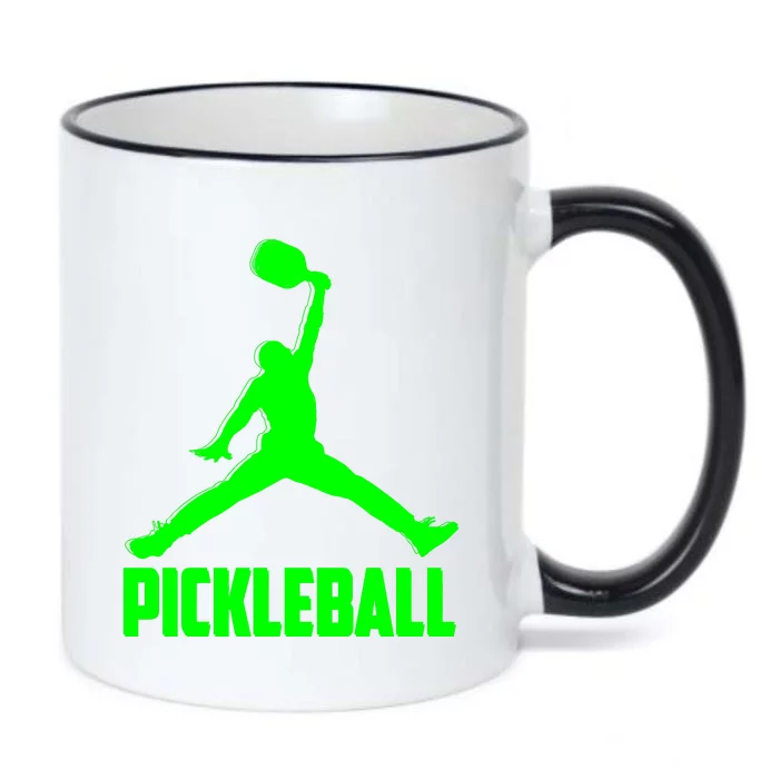 Green Pickleball Sports Logo Black Color Changing Mug