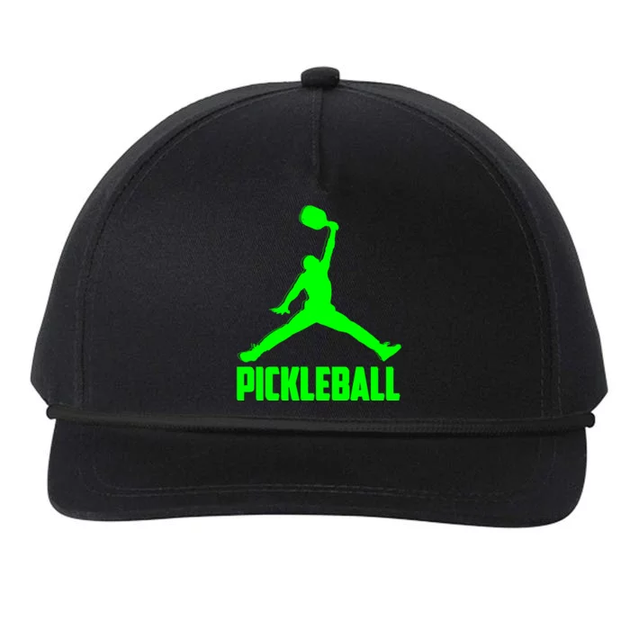 Green Pickleball Sports Logo Snapback Five-Panel Rope Hat