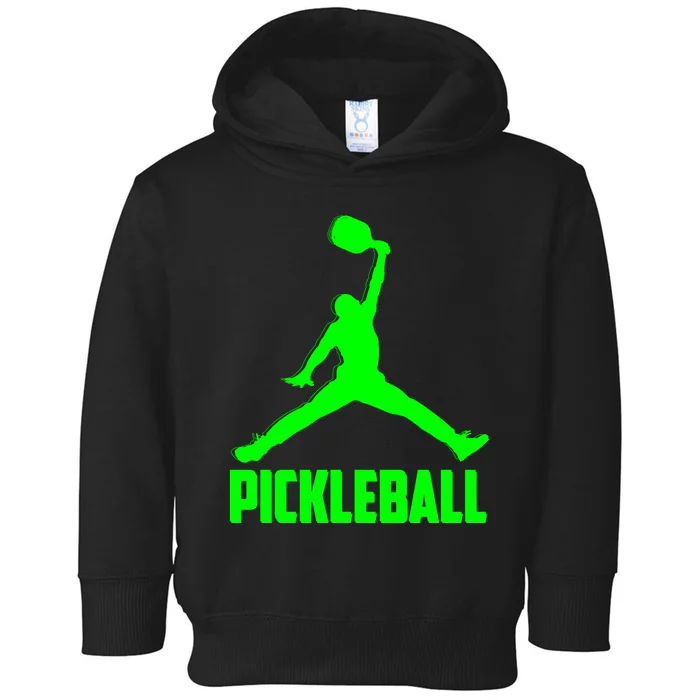 Green Pickleball Sports Logo Toddler Hoodie