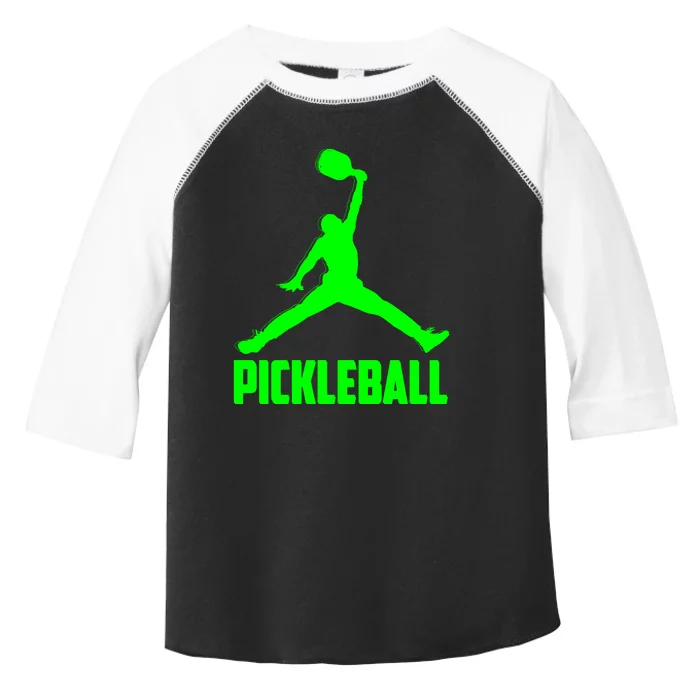 Green Pickleball Sports Logo Toddler Fine Jersey T-Shirt