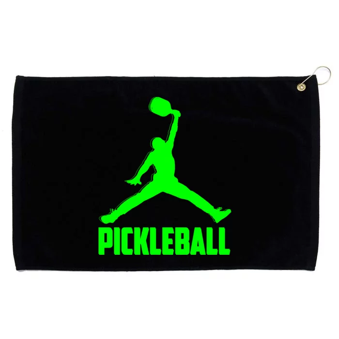 Green Pickleball Sports Logo Grommeted Golf Towel