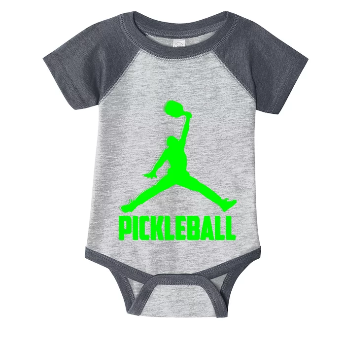 Green Pickleball Sports Logo Infant Baby Jersey Bodysuit