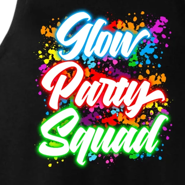 Glow Party Squad Neon Ladies Tri-Blend Wicking Tank