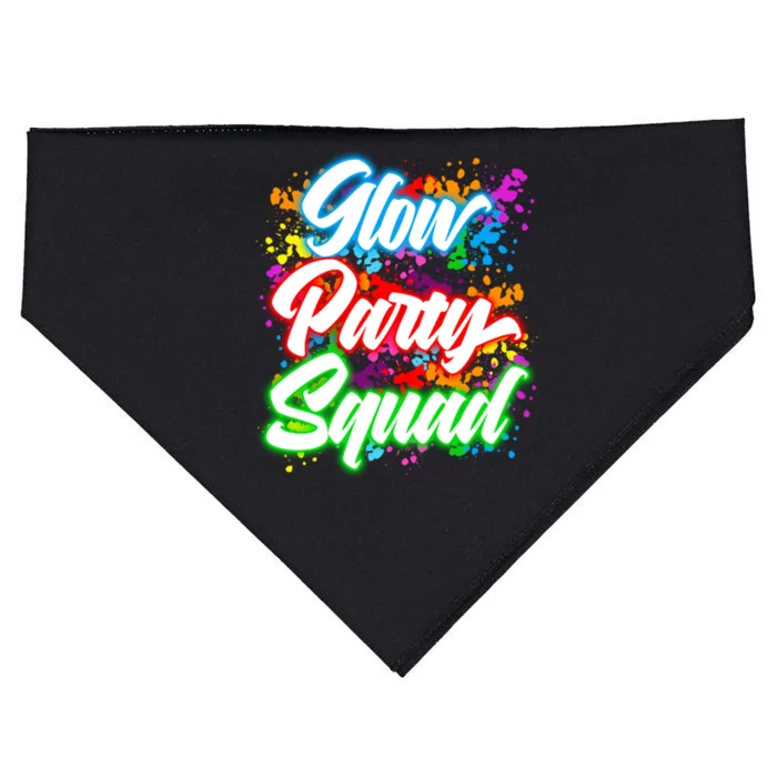 Glow Party Squad Neon USA-Made Doggie Bandana