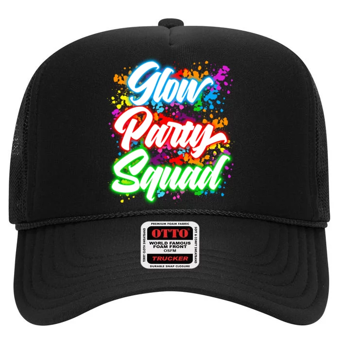 Glow Party Squad Neon High Crown Mesh Trucker Hat