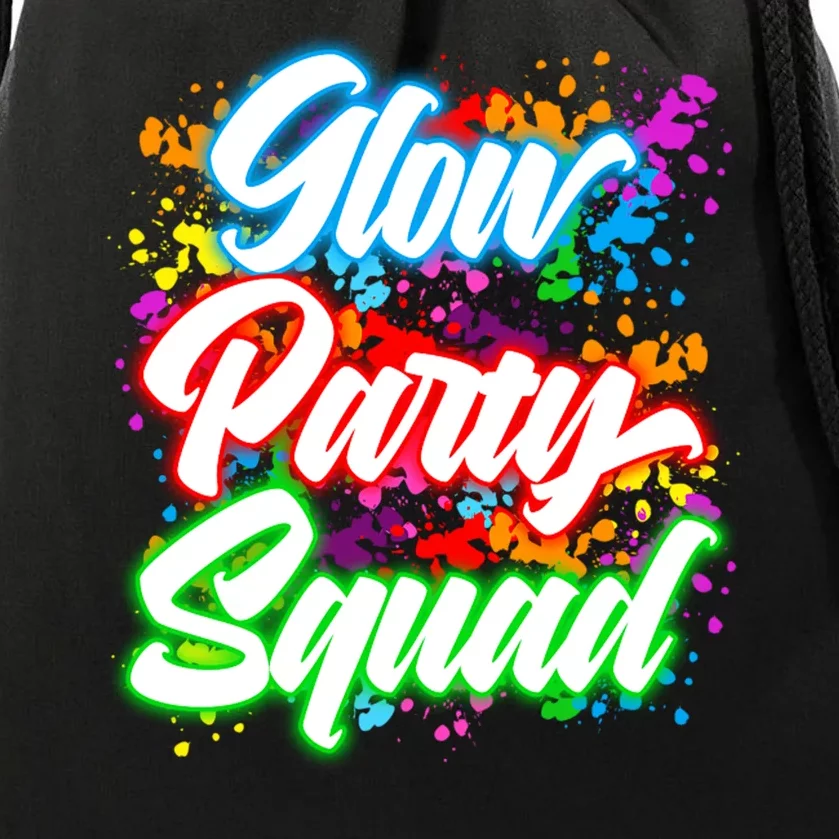 Glow Party Squad Neon Drawstring Bag