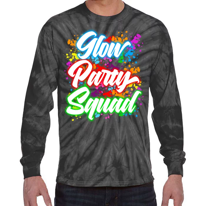 Glow Party Squad Neon Tie-Dye Long Sleeve Shirt