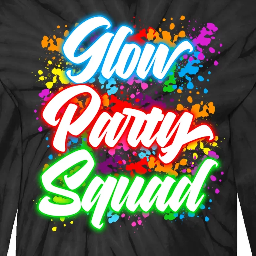 Glow Party Squad Neon Tie-Dye Long Sleeve Shirt