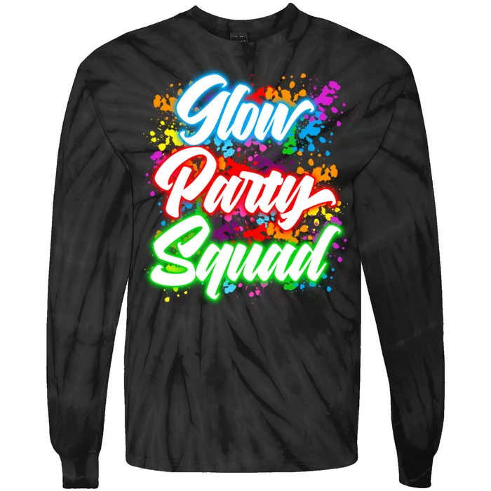 Glow Party Squad Neon Tie-Dye Long Sleeve Shirt