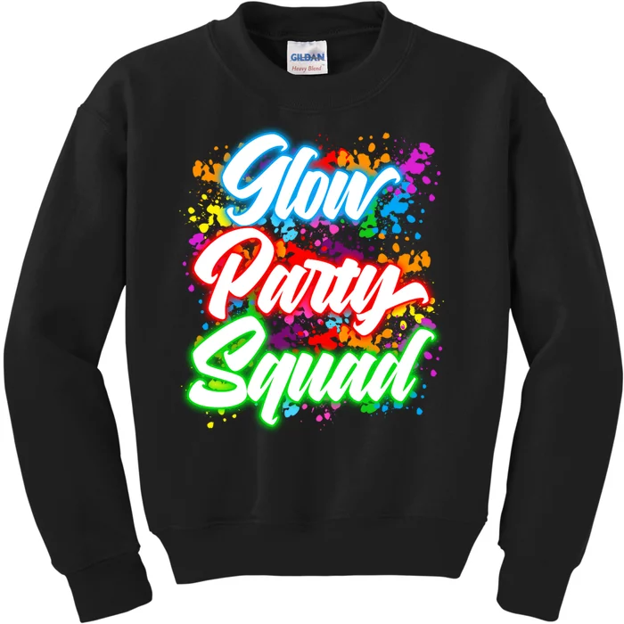 Glow Party Squad Neon Kids Sweatshirt