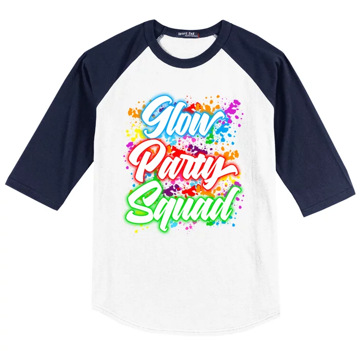 Glow Party Squad Neon Baseball Sleeve Shirt