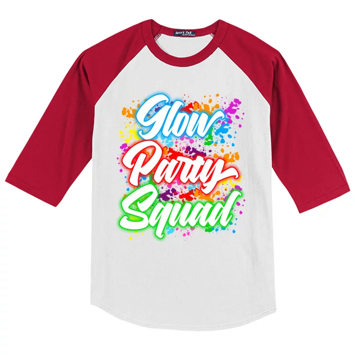 Glow Party Squad Neon Kids Colorblock Raglan Jersey