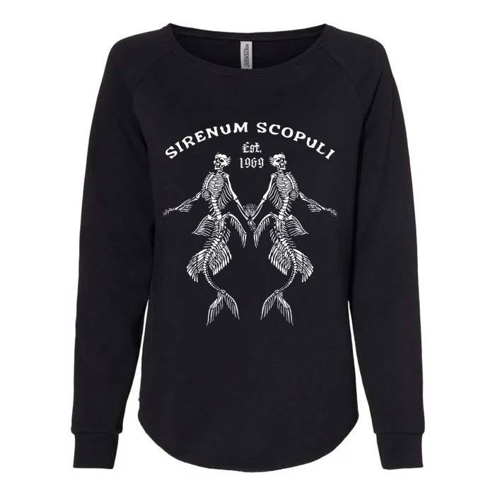 Goth Punk Siren Mermaid Skeleton Sirenum Scopuli Skull Womens California Wash Sweatshirt