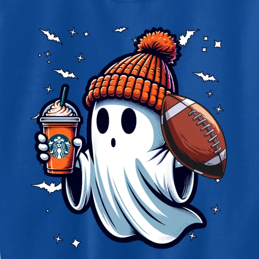 Ghost Pumpkin S Beanie Fall Football Lovers Halloween Gift Kids Sweatshirt