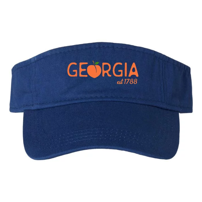 Georgia Peach State Est. 1788 Valucap Bio-Washed Visor