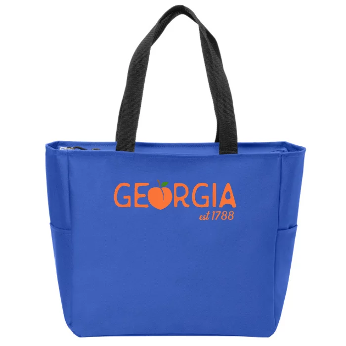 Georgia Peach State Est. 1788 Zip Tote Bag