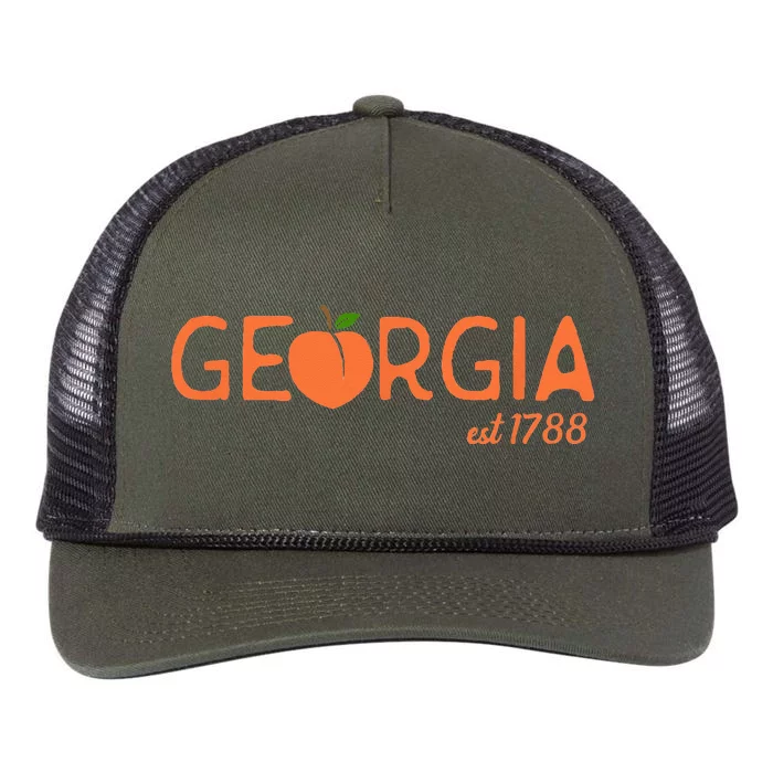 Georgia Peach State Est. 1788 Retro Rope Trucker Hat Cap