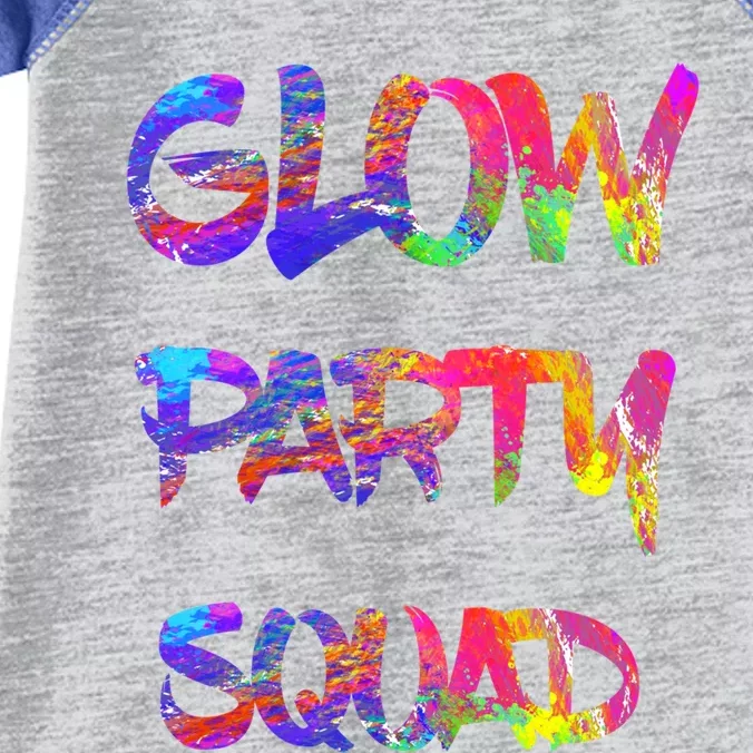 Glow Party Squad 80s Retro Party Group Dance Party Team Gift Infant Baby Jersey Bodysuit