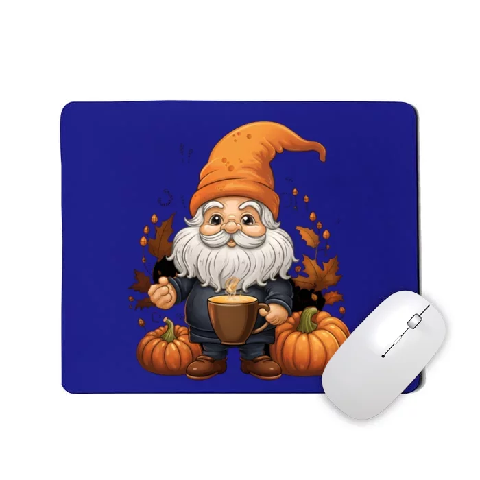 Gnome Pumpkin Spice Latte Fall Autumn Leaves Halloween Gift Mousepad