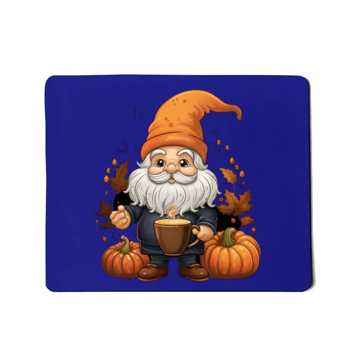 Gnome Pumpkin Spice Latte Fall Autumn Leaves Halloween Gift Mousepad