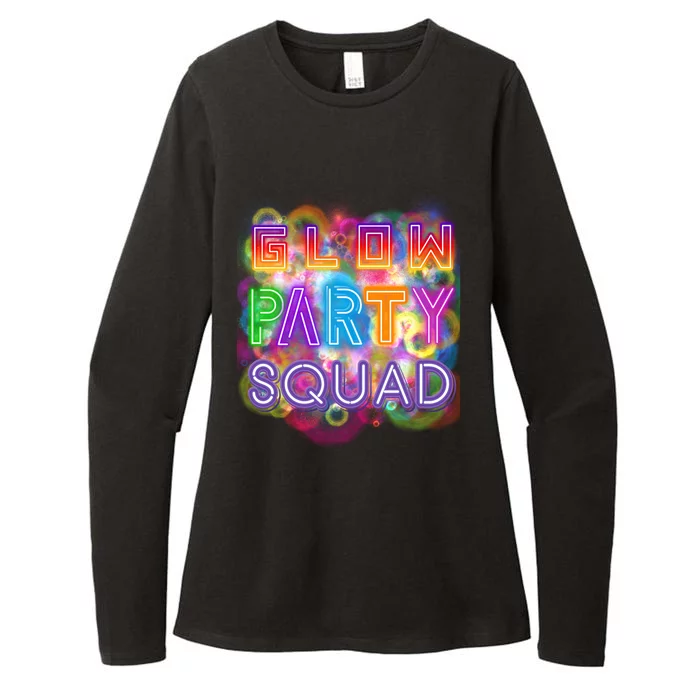 Glow Party Squad Girls Glow Funny Retro Party Lover Gift Womens CVC Long Sleeve Shirt