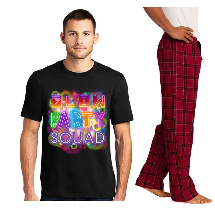 Glow Party Squad Girls Glow Funny Retro Party Lover Gift Pajama Set