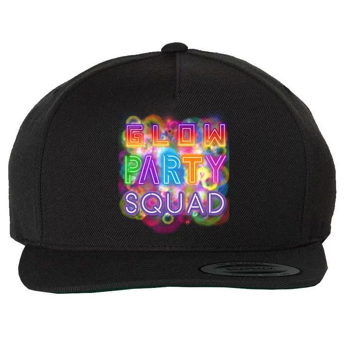 Glow Party Squad Girls Glow Funny Retro Party Lover Gift Wool Snapback Cap