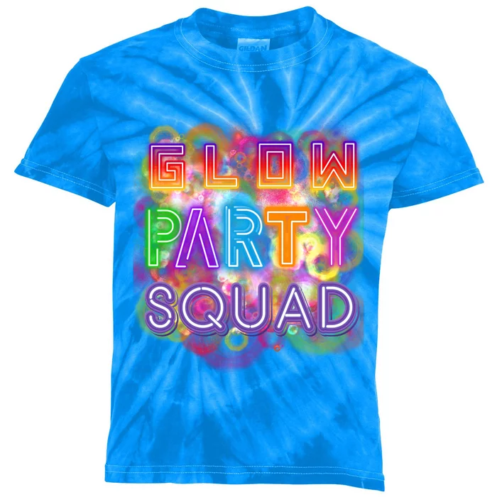 Glow Party Squad Girls Glow Funny Retro Party Lover Gift Kids Tie-Dye T-Shirt