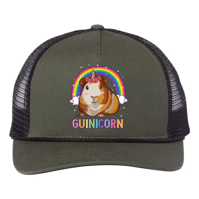 Guinea Pig Shirts For Girl Guinea Pig Unicorn Guinicorn Retro Rope Trucker Hat Cap