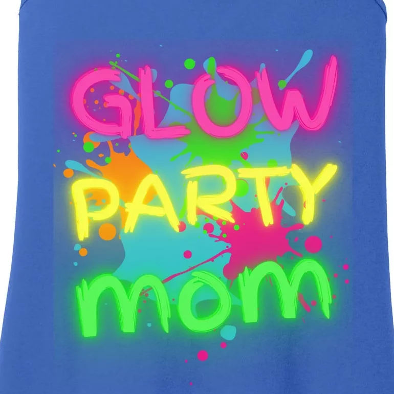 Glow Party Squad Mom Paint Splatter Glow Party Matching Funny Gift Ladies Essential Tank