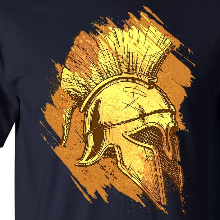 Grunge Painted Spartan Gladiator Warrior Helmet Tall T-Shirt