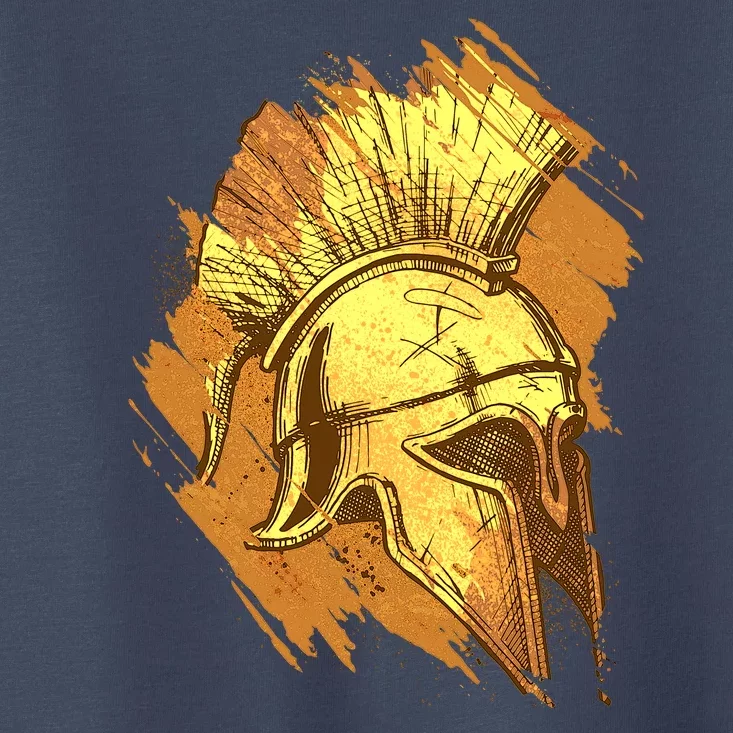 Grunge Painted Spartan Gladiator Warrior Helmet Toddler T-Shirt