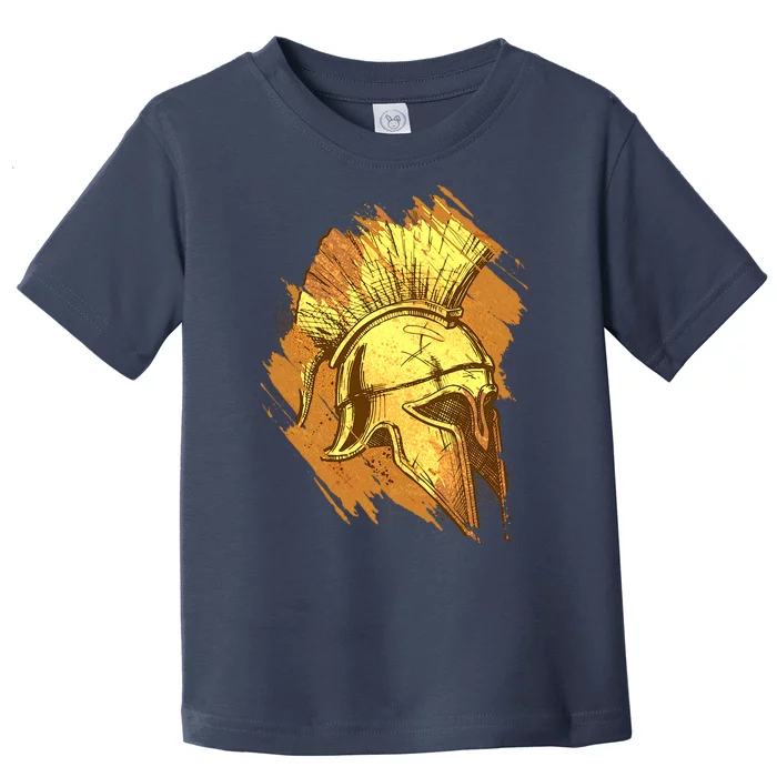 Grunge Painted Spartan Gladiator Warrior Helmet Toddler T-Shirt