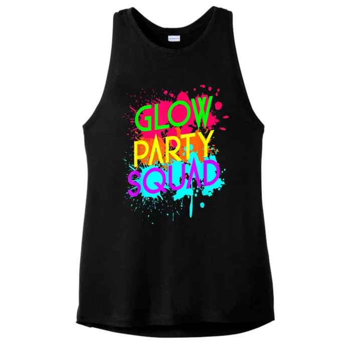 Glow Party Squad Funny Halloween Group Gift Ladies Tri-Blend Wicking Tank