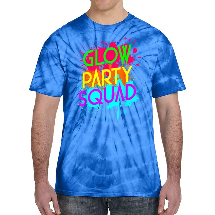 Glow Party Squad Funny Halloween Group Gift Tie-Dye T-Shirt