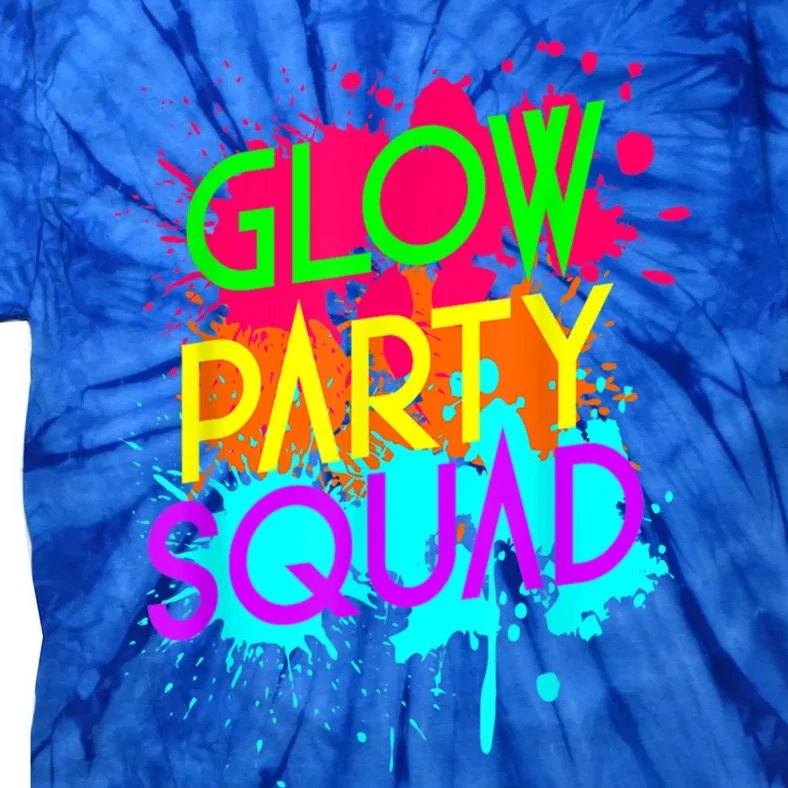 Glow Party Squad Funny Halloween Group Gift Tie-Dye T-Shirt