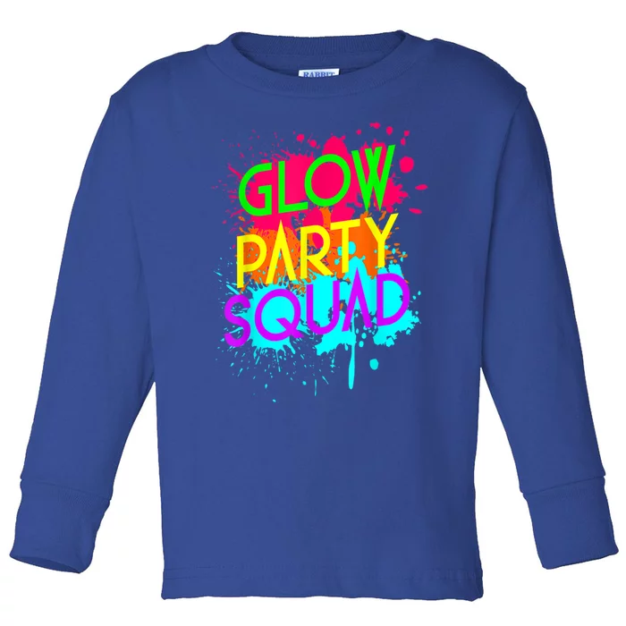 Glow Party Squad Funny Halloween Group Gift Toddler Long Sleeve Shirt