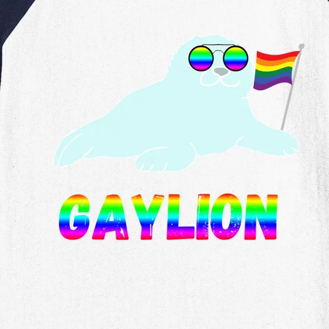 Gay Pride Sea Lion Rainbow Seal Lgbt Bi Gender Supporter Cool Gift Baseball Sleeve Shirt