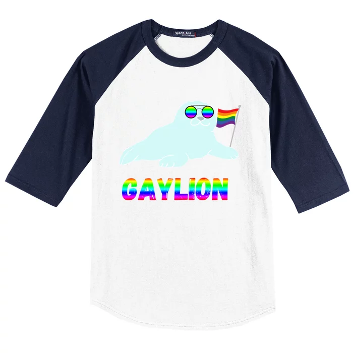 Gay Pride Sea Lion Rainbow Seal Lgbt Bi Gender Supporter Cool Gift Baseball Sleeve Shirt